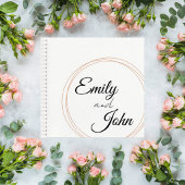 Carnet Wedding Guest Book with Terracotta Circle