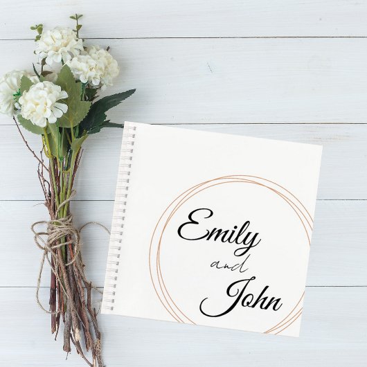 Carnet Wedding Guest Book with Terracotta Circle