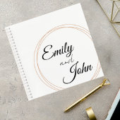 Carnet Wedding Guest Book with Terracotta Circle
