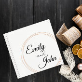 Carnet Wedding Guest Book with Terracotta Circle