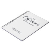 Carnet Wedding Officiant Ceremony Personalized Elegant (Côté gauche)