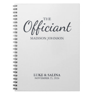 Carnet Wedding Officiant Ceremony Personalized Elegant