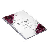 Carnet Wedding planner argenté Rose de Bourgogne (Côté Droit)