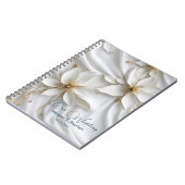 Carnet Wedding planner blanc et doré Satin (Côté gauche)