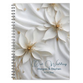 Carnet Wedding planner blanc et doré Satin (Devant)