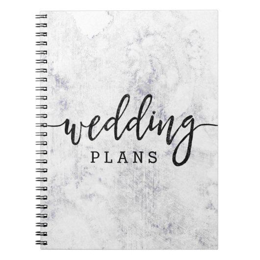 Carnet Wedding planner blanc et gris chic (Devant)