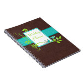Carnet Wedding planner blanc vert Brown Aqua (Côté Droit)