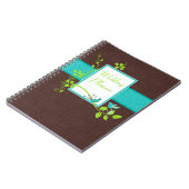 Carnet Wedding planner blanc vert Brown Aqua (Côté gauche)