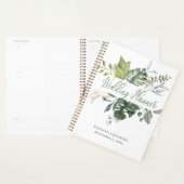 Carnet Wedding planner bleu et vert (Devant avec enveloppe)