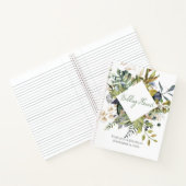 Carnet Wedding planner bleu et vert tropical (Intérieur)