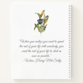 Carnet Wedding planner bleu et vert tropical (Dos)