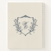Carnet Wedding planner bleu marine de Monogram Crest (Dos)
