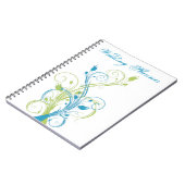 Carnet Wedding planner bleu vert blanc (Côté gauche)