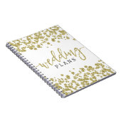 Carnet Wedding planner Confetti blanc et or (Côté Droit)