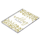 Carnet Wedding planner Confetti blanc et or (Côté gauche)