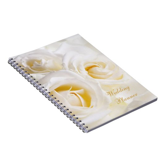 Carnet Wedding planner crème blanc de roses (Côté Droit)