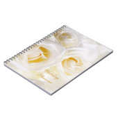 Carnet Wedding planner crème blanc de roses (Côté gauche)