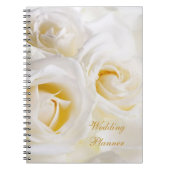 Carnet Wedding planner crème blanc de roses (Devant)