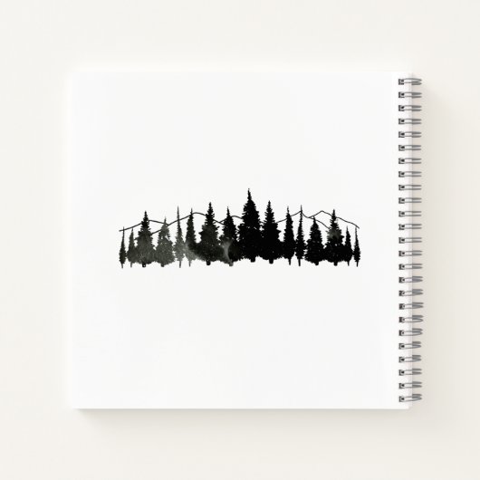 Carnet Wedding planner d'aquarelle de forêt rustique (Dos)