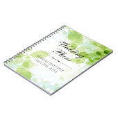Carnet Wedding planner d'aquarelle Feuille de printemps (Côté gauche)