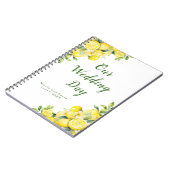 Carnet Wedding planner de cadre vert citron italien (Côté gauche)