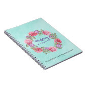 Carnet Wedding planner de courme d'aquarelle florale (Côté Droit)