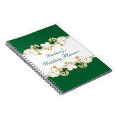 Carnet Wedding planner de défilement vert, blanc, (Côté Droit)