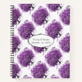 Carnet Wedding planner de feuille de coeur pourpre de for (Devant)