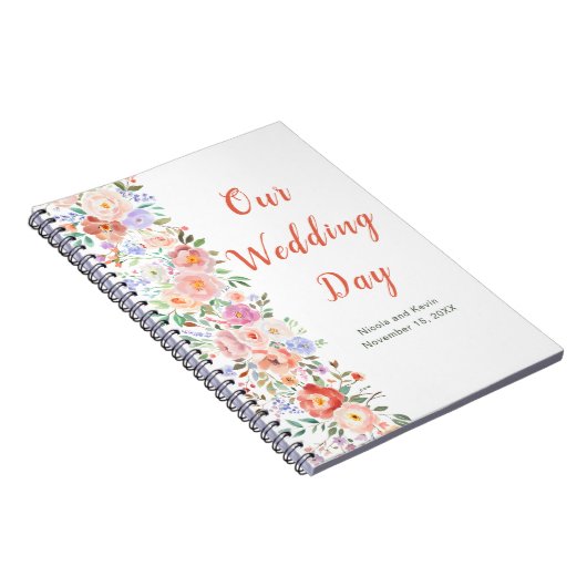 Carnet Wedding planner de fleurs printanières (Côté Droit)