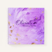 Carnet Wedding planner de nom Abstrait Purple Gold (Devant)