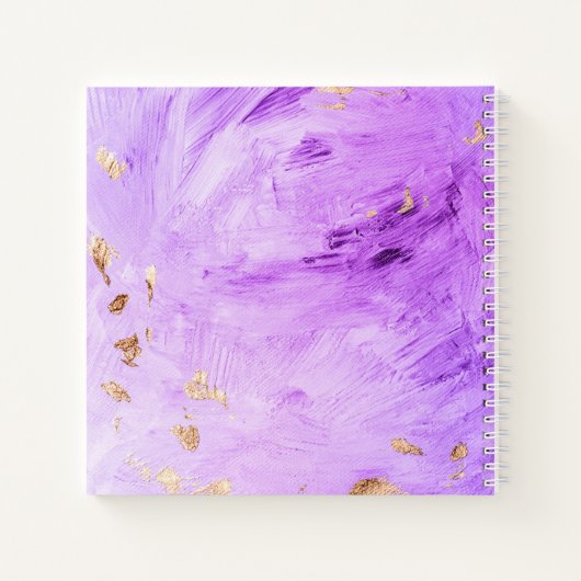 Carnet Wedding planner de nom Abstrait Purple Gold (Dos)