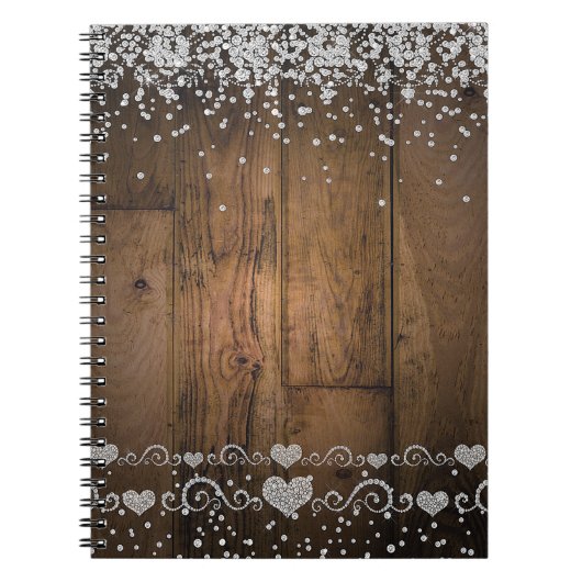 Carnet Wedding planner de Parties scintillant de diamants (Devant)