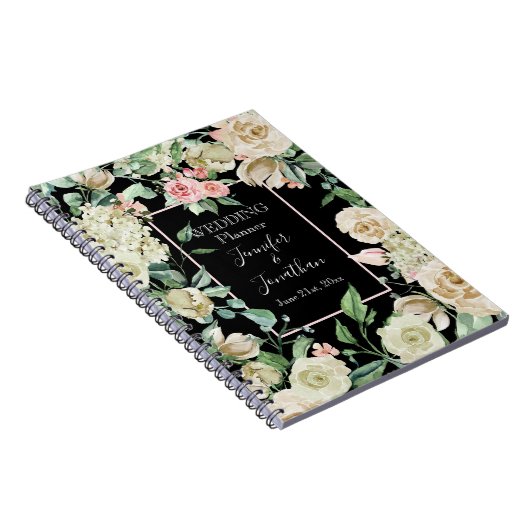 Carnet Wedding planner de Rose blanche victorienne tradit (Côté Droit)