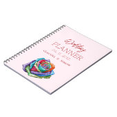 Carnet Wedding planner de Rose simple et minimaliste (Côté gauche)
