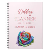 Carnet Wedding planner de Rose simple et minimaliste (Devant)