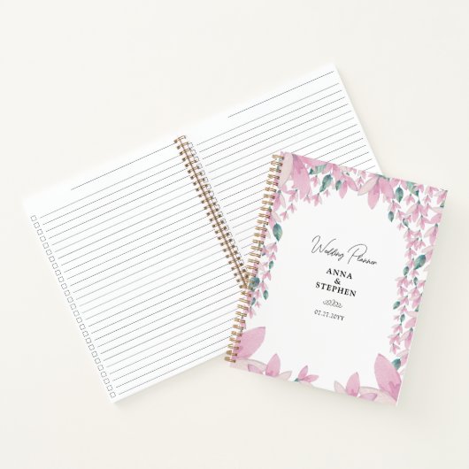 Carnet Wedding planner de Wisteria rose de charme (Intérieur)
