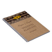 Carnet Wedding planner en bois de dentelle rustique (Côté Droit)