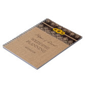 Carnet Wedding planner en bois de dentelle rustique (Côté gauche)