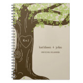 Carnet Wedding planner en chêne - Vert (Devant)