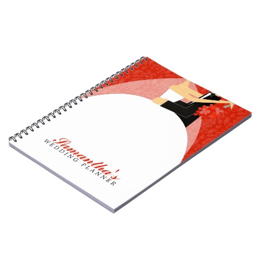 Carnet Wedding planner fait sur commande de jeunes mariés (Côté gauche)