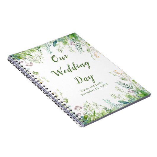Carnet Wedding planner Feuille Eucalyptus Greenery (Côté Droit)