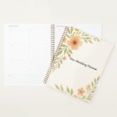 Carnet Wedding planner Fleur sauvage rustique (Devant avec enveloppe)