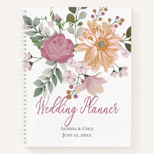 Carnet Wedding planner Fleurs d'été (Devant)
