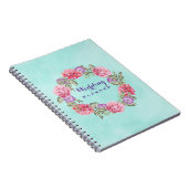 Carnet Wedding planner floral de guirlande d'aquarelle (Côté Droit)