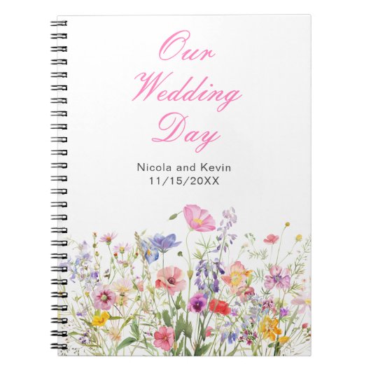 Carnet Wedding planner floral fleur sauvage Spring (Devant)