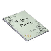 CARNET WEDDING PLANNER FLORAL VERT CLAIR (Côté Droit)