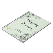 CARNET WEDDING PLANNER FLORAL VERT CLAIR (Côté gauche)