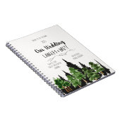 Carnet Wedding planner forestier rustique personnalisé (Côté Droit)