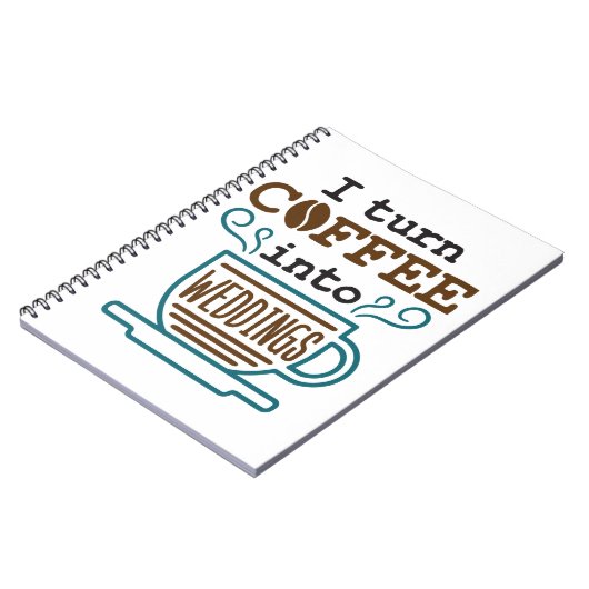 Carnet Wedding planner Je Transforme Le Café En Mariage (Côté gauche)