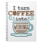 Carnet Wedding planner Je Transforme Le Café En Mariage (Devant)